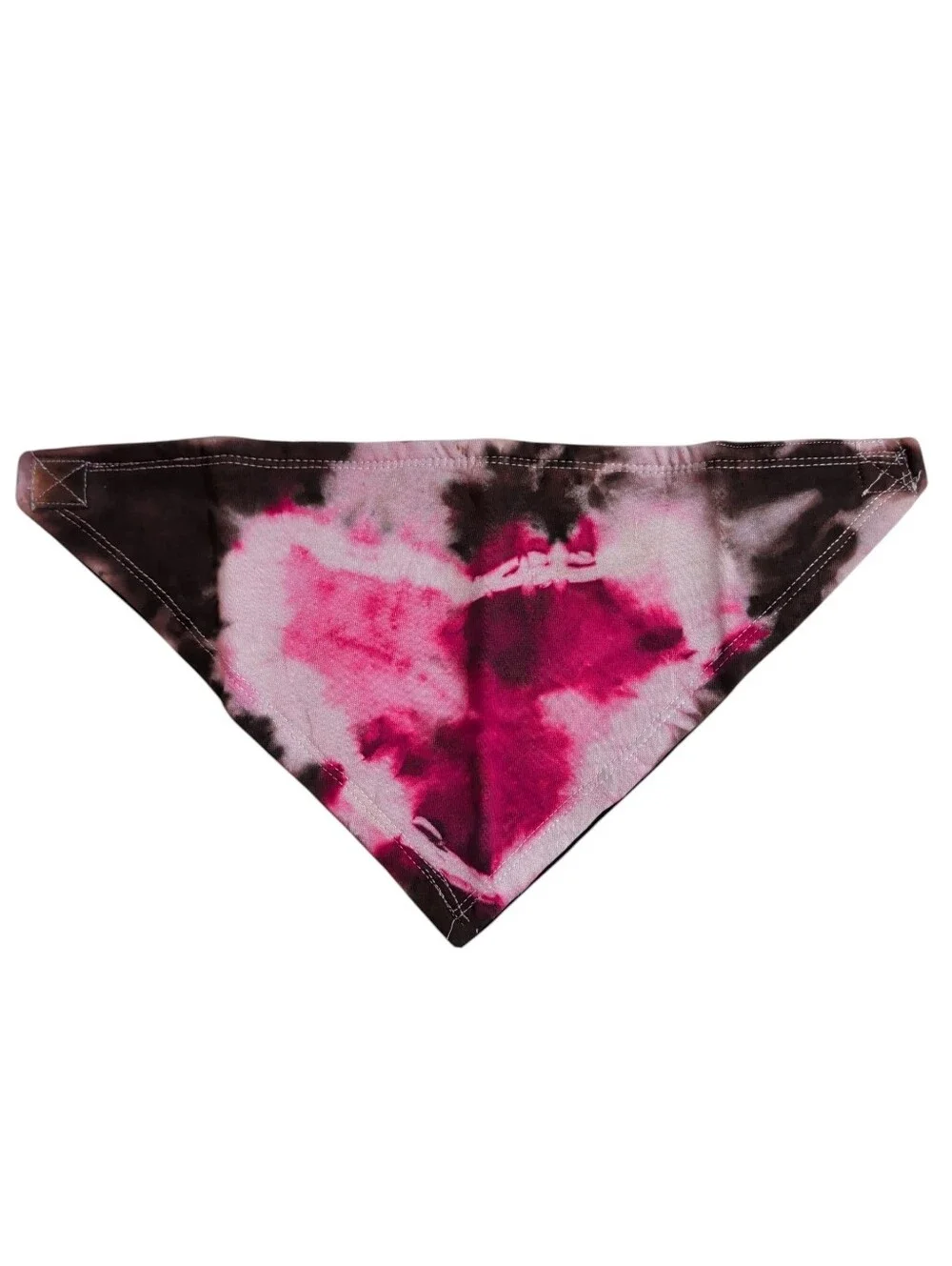 NWOT Tie-Dye Triangle Pet Bandana / Baby Bandaid Bib in Pink And Black